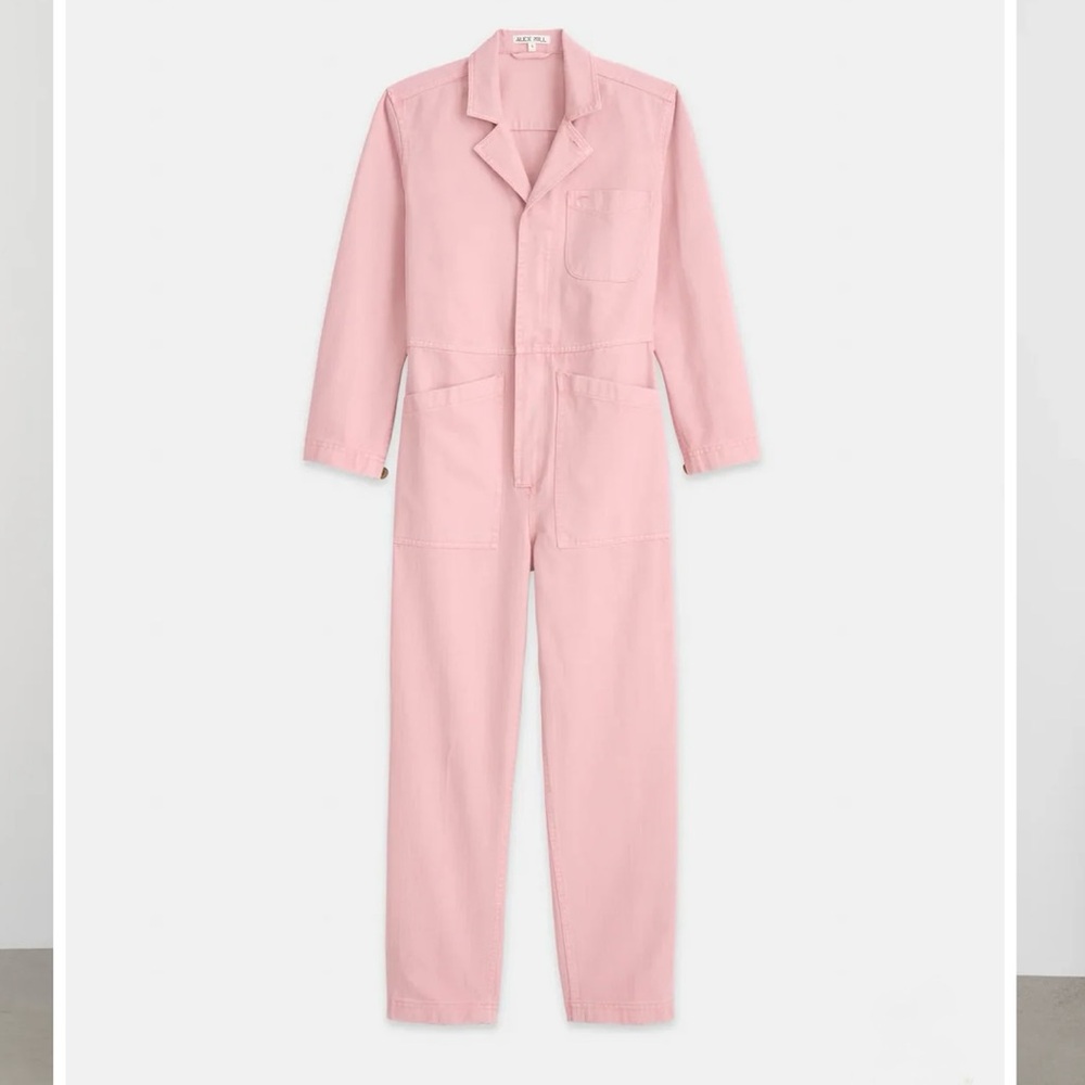 Alex Mill Standard Jumpsuit in Herringbone Blush Pink